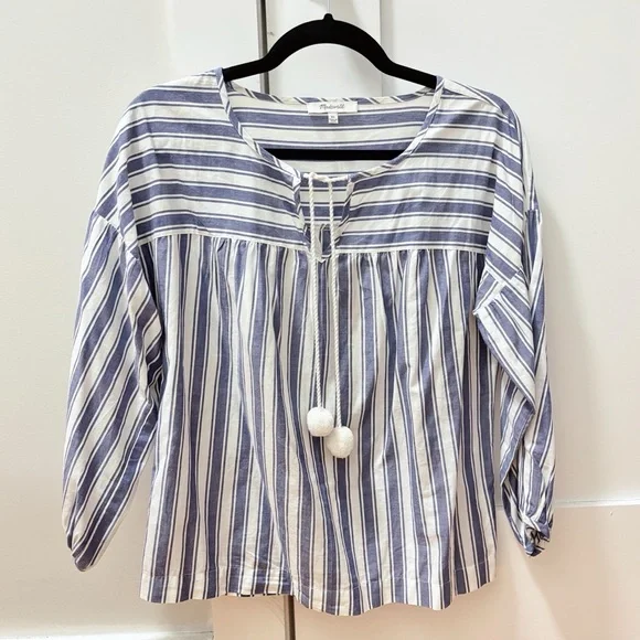 NWOT • Madewell • peasant top in shea stripe - Picture 4 of 12